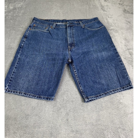 Levi's 505 Denim Jean Shorts Men's Size 40 Blue - Picture 1 of 11
